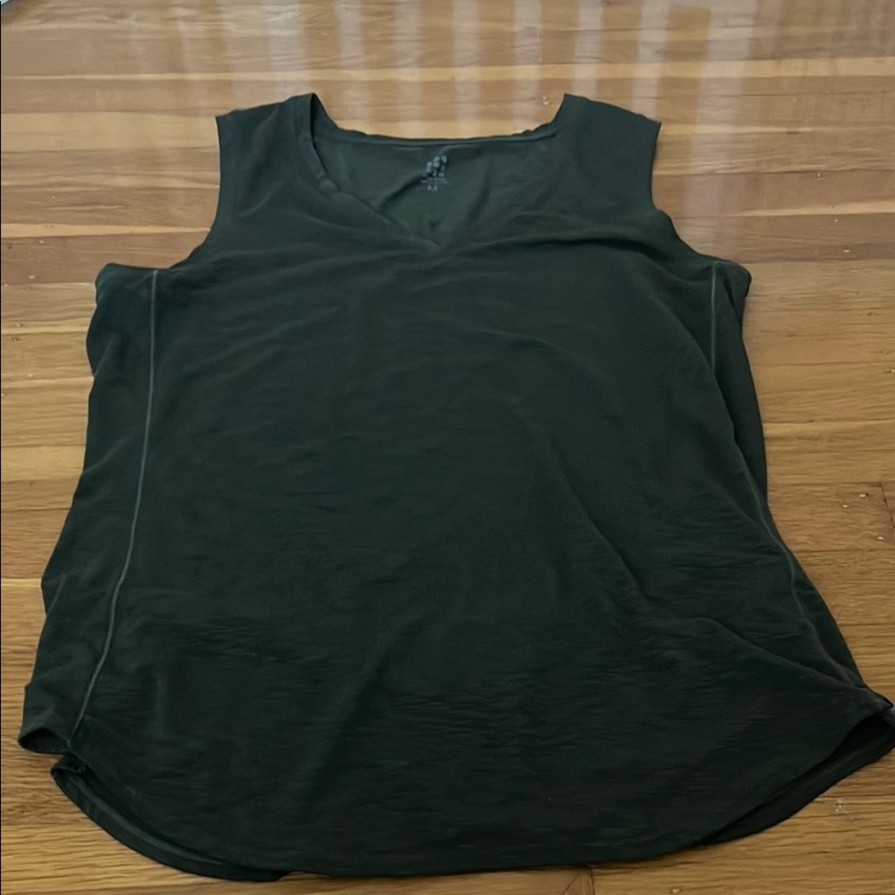 Title Nine Henerala v neck tank top. Size M. Olive green. Barely worn. $20.